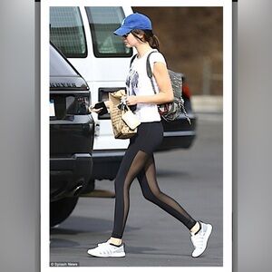 Lululemon Lab Night Tight size 8 black high waist sheer leg